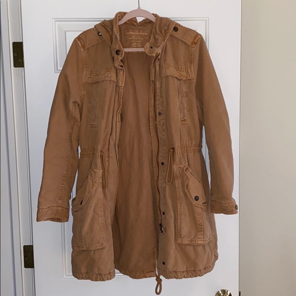 American Eagle Outfitters Tan Utility Jacket